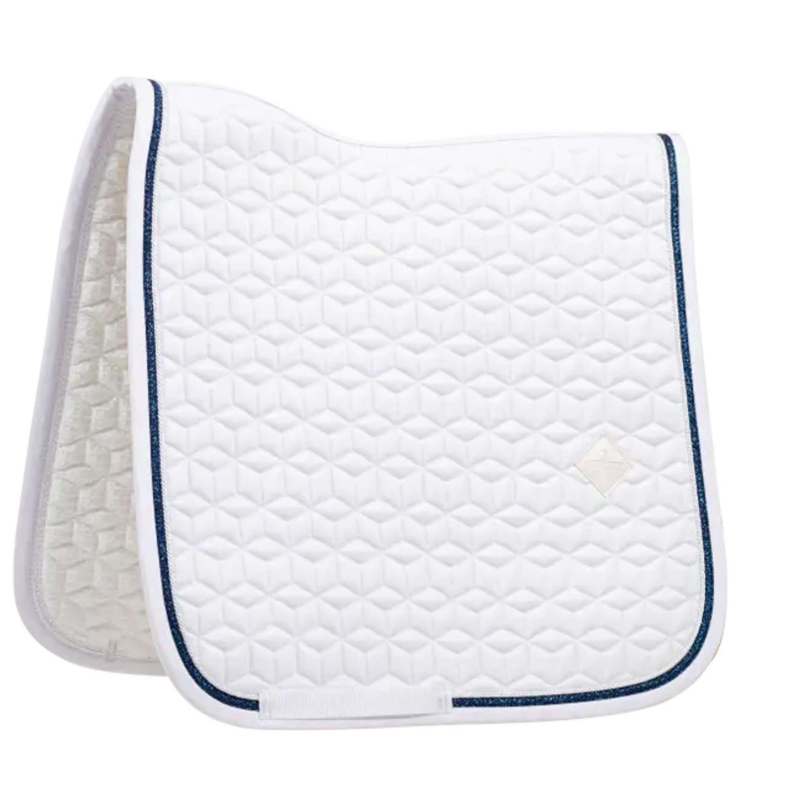 Kentucky Tapis de Selle Glitter Rope Dressage blanc/marine