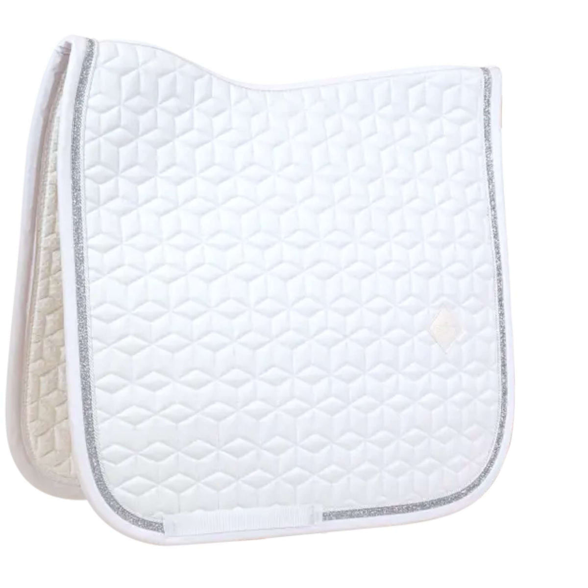 Kentucky Tapis de Selle Glitter Rope Dressage Blanc/Blanc