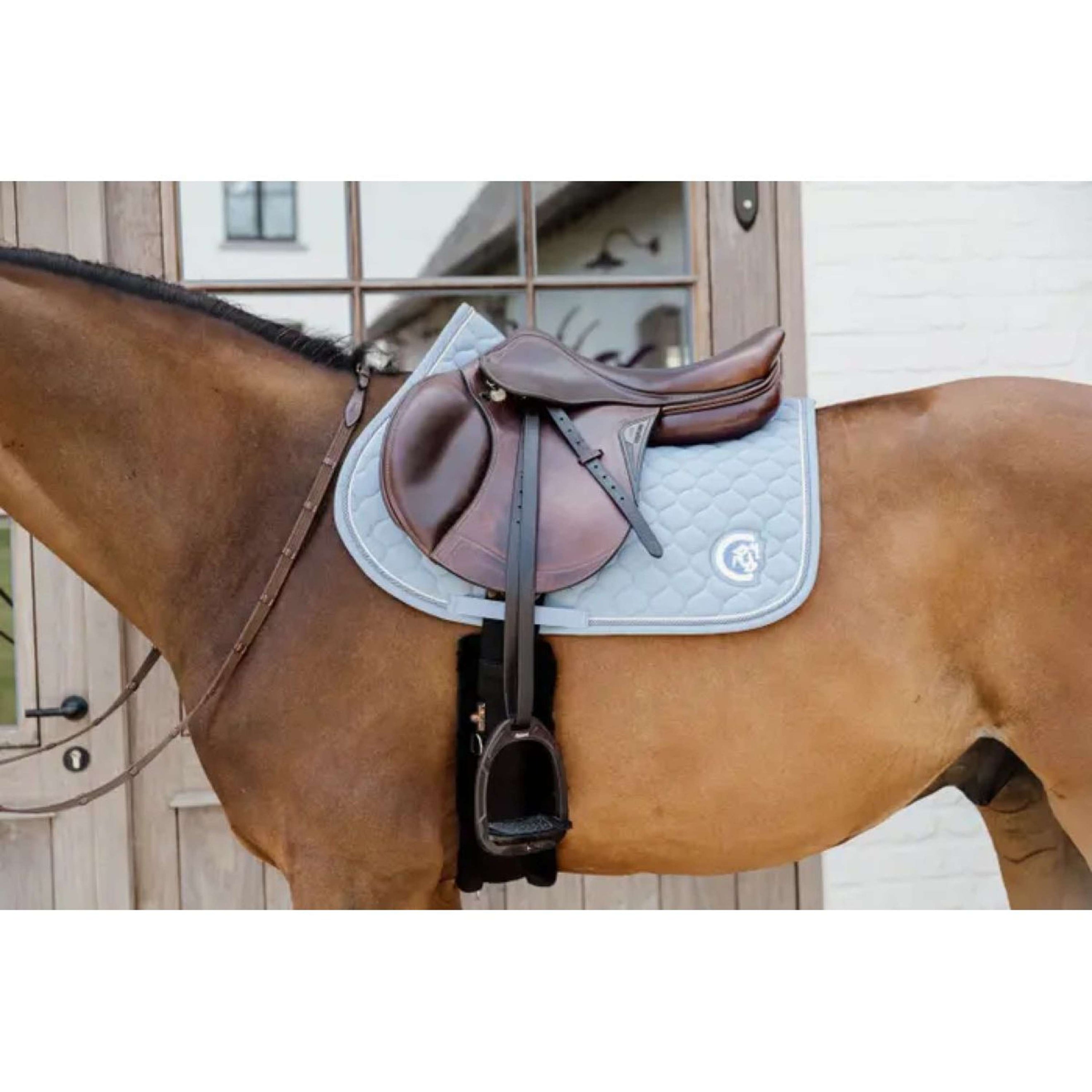 Kentucky Horsewear Tapis de Selle Onion Quilt 3D Logo de Saut Bleu Clair Kentucky Horsewear Tapis de Selle Onion Quilt 3D Logo de Saut Bleu Clair