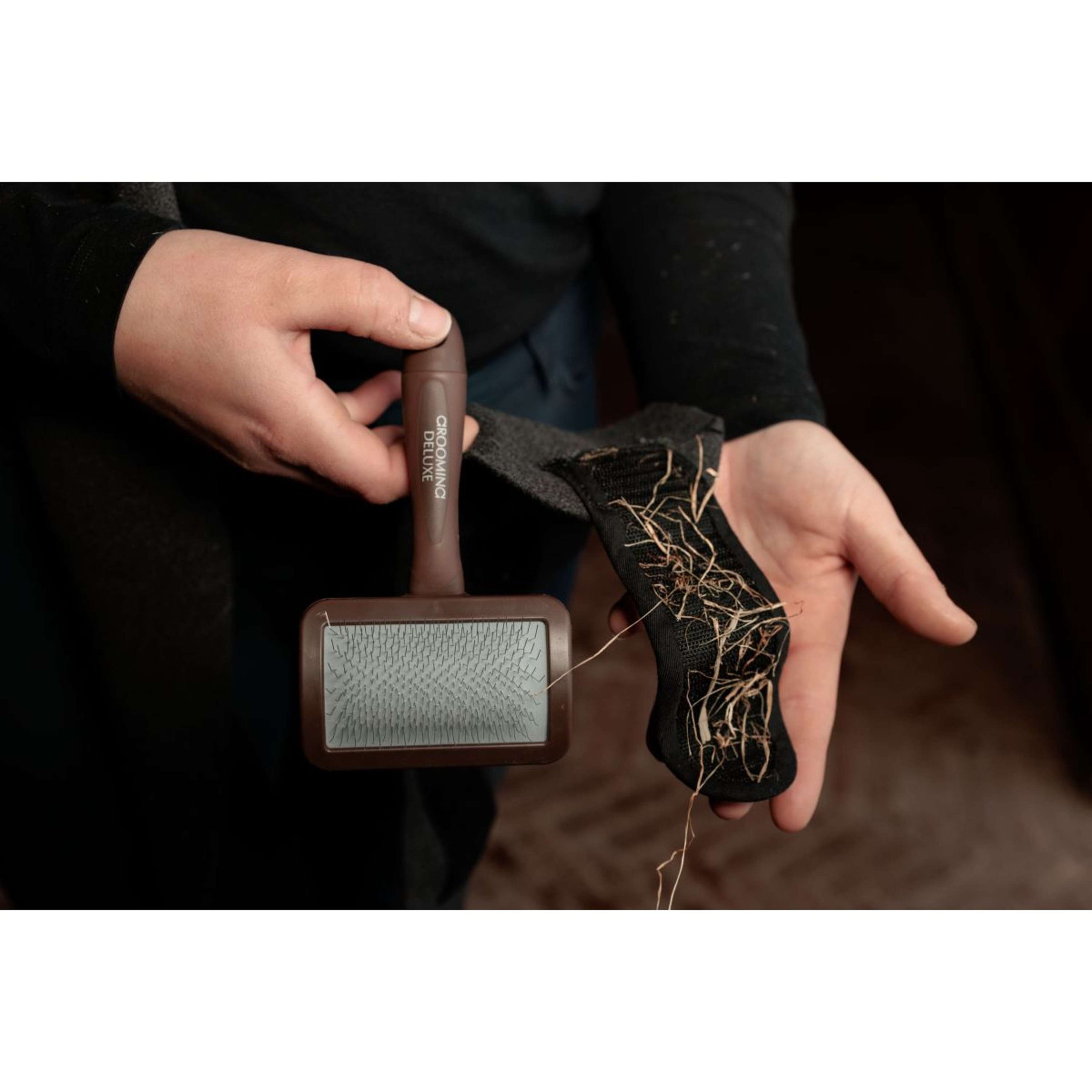 Grooming Deluxe by Kentucky Velcro Cleaning Brush Marron