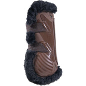 Kentucky Horsewear Protèges-Tendons Bamboo Elastic Vegan Sheepskin Marron/Noir