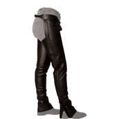 Dyon Longues Jambières en Cuir Standard Noir