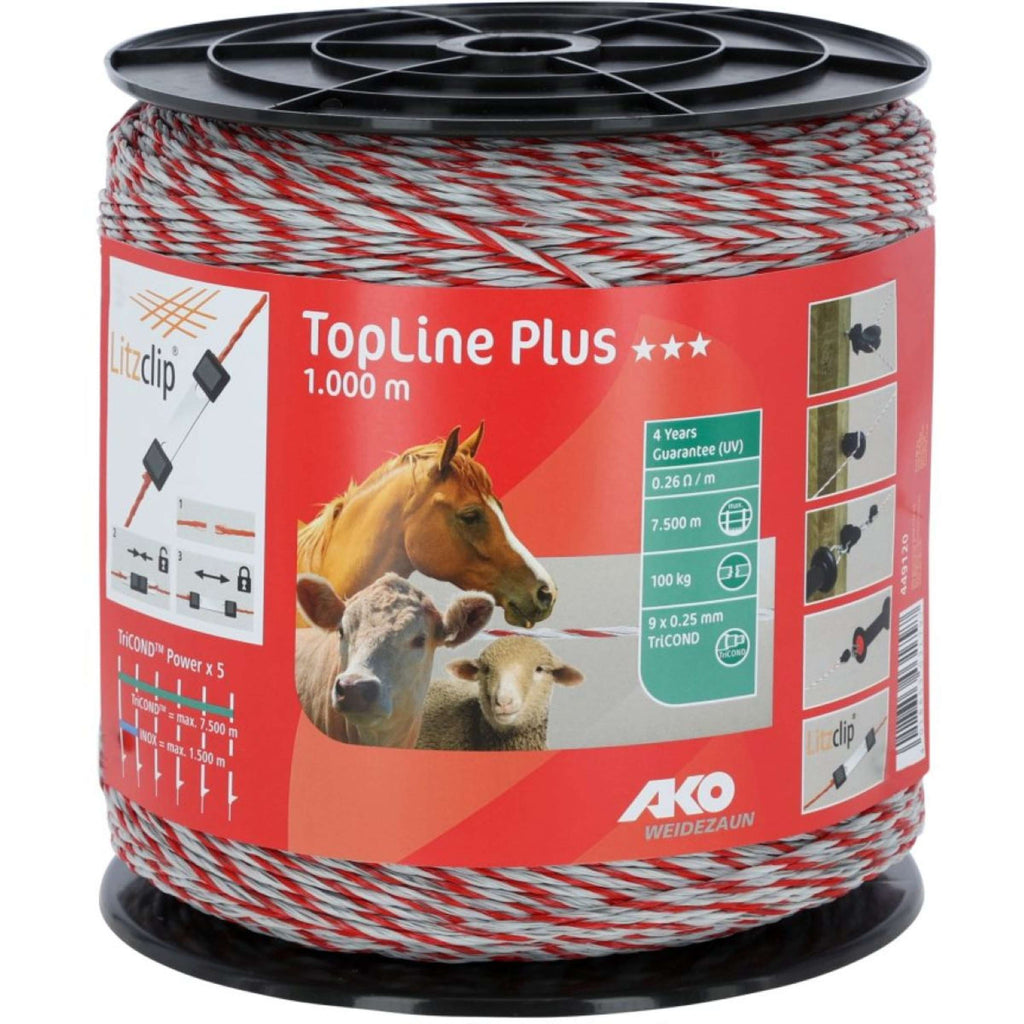 Ako Fil de Clôture Topline Plus Blanc/Rouge