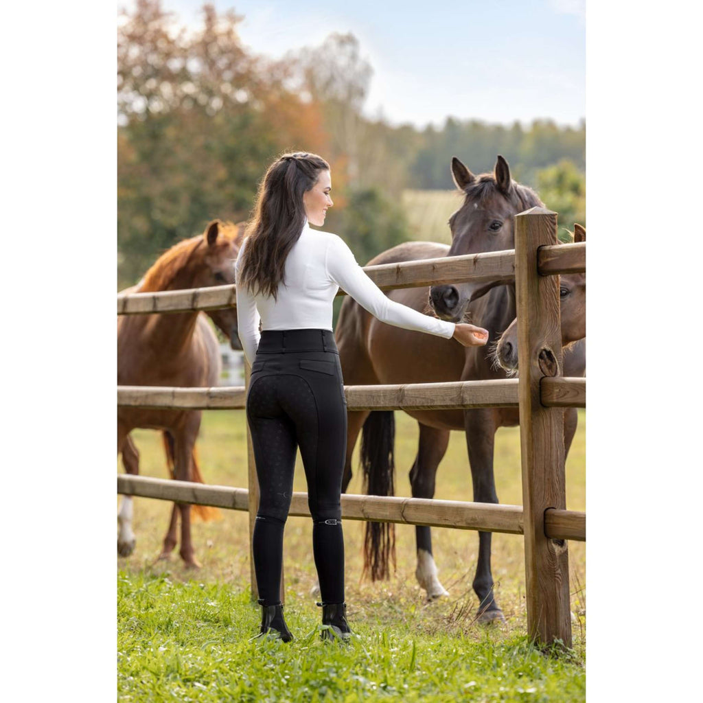 Covalliero Pantalon d'Équitation Highwaist Full Grip Noir