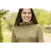 Covalliero Pull col Hoodie SS26 Femme Noix