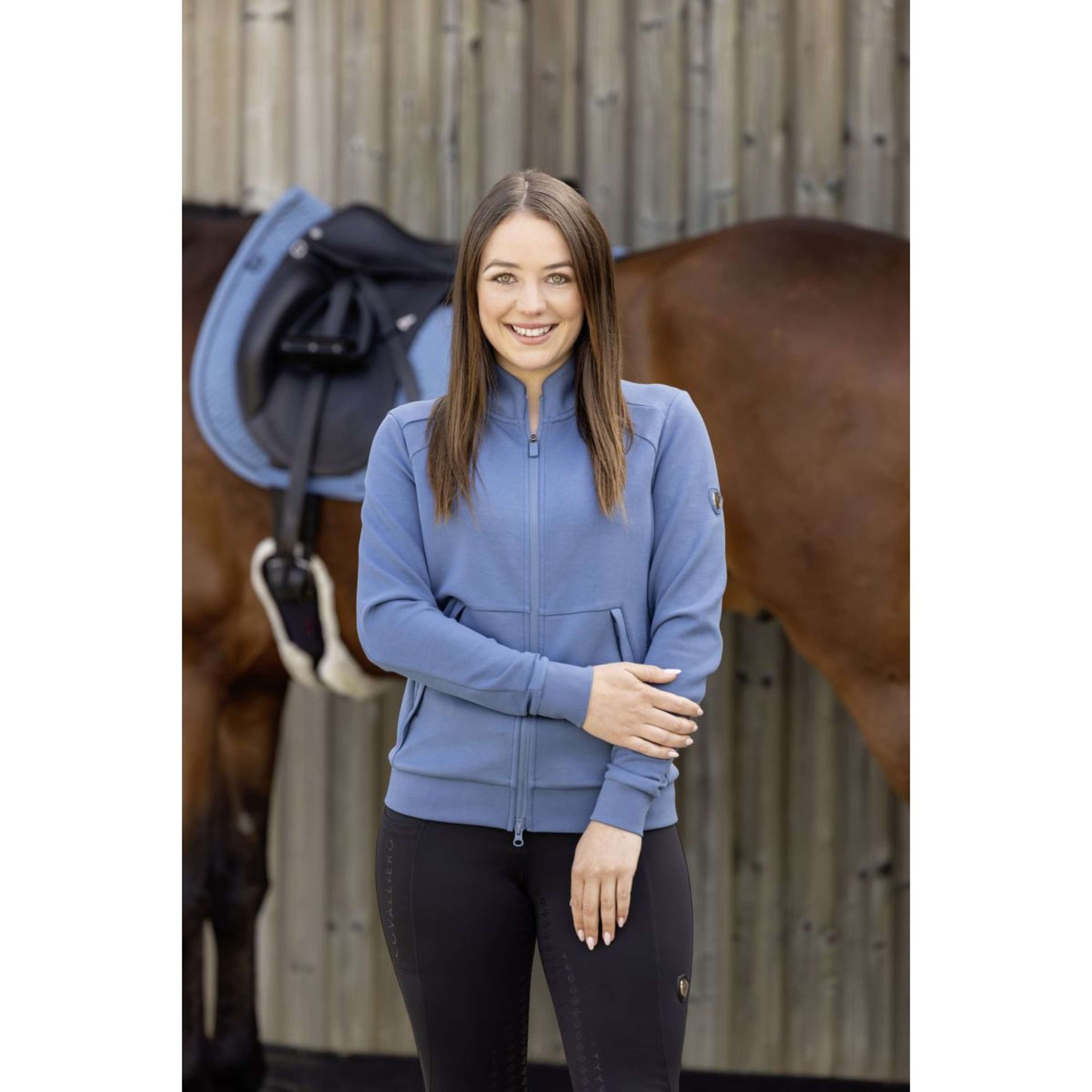 Covalliero Veste Polaire SS26 Femme Smoked Blue Covalliero Veste Polaire SS26 Femme Smoked Blue