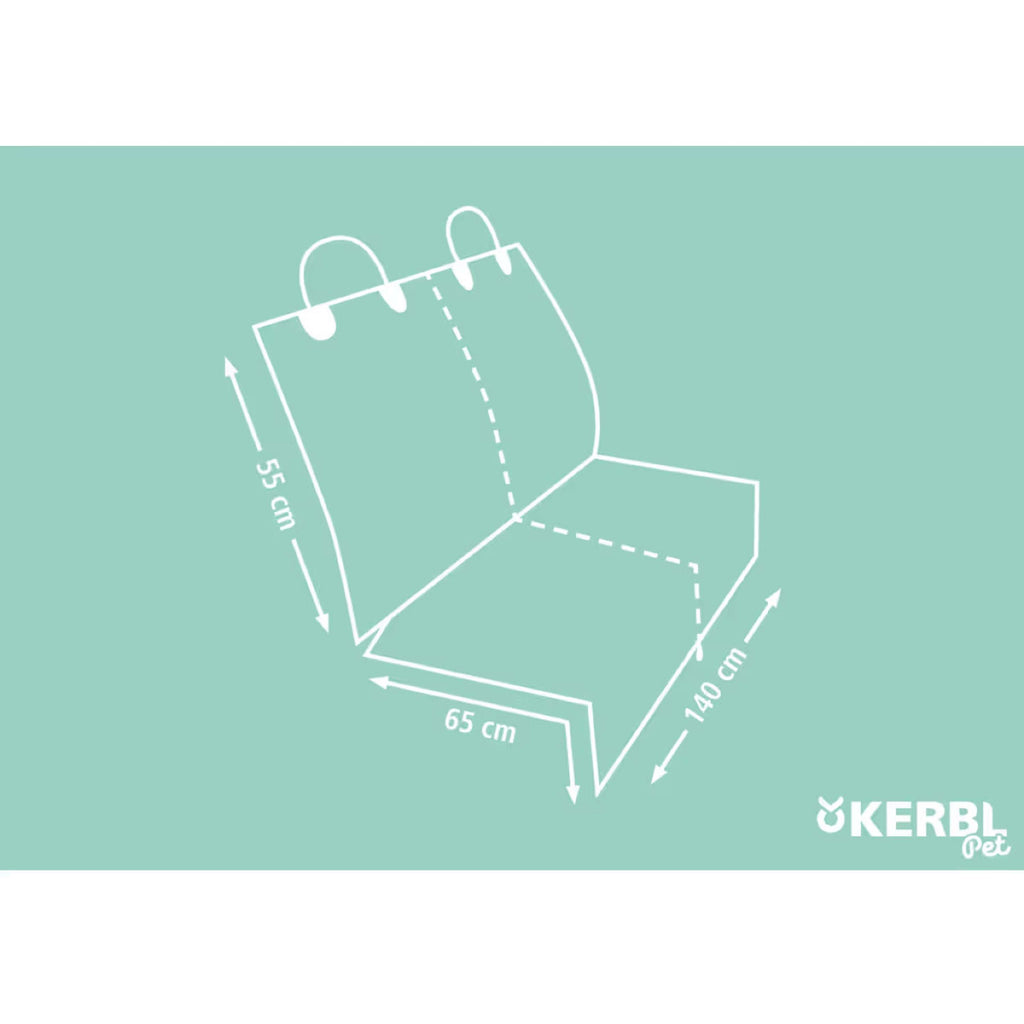 Kerbl Housse de Protection pour Voiture pour la Banquette Arrière Noir