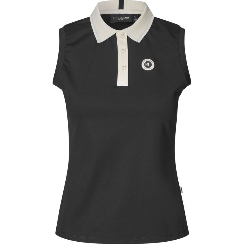 Kingsland Polo KLLaura Sans Manche Noir Kingsland Polo KLLaura Sans Manche Noir