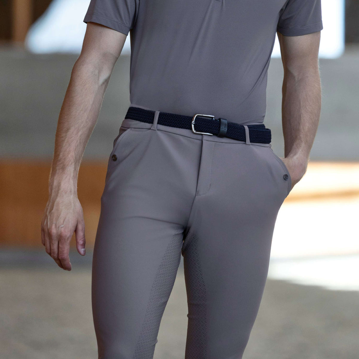 Kingsland Pantalon d'Équitation KLKoa Seamless Full Grip Brown Iron