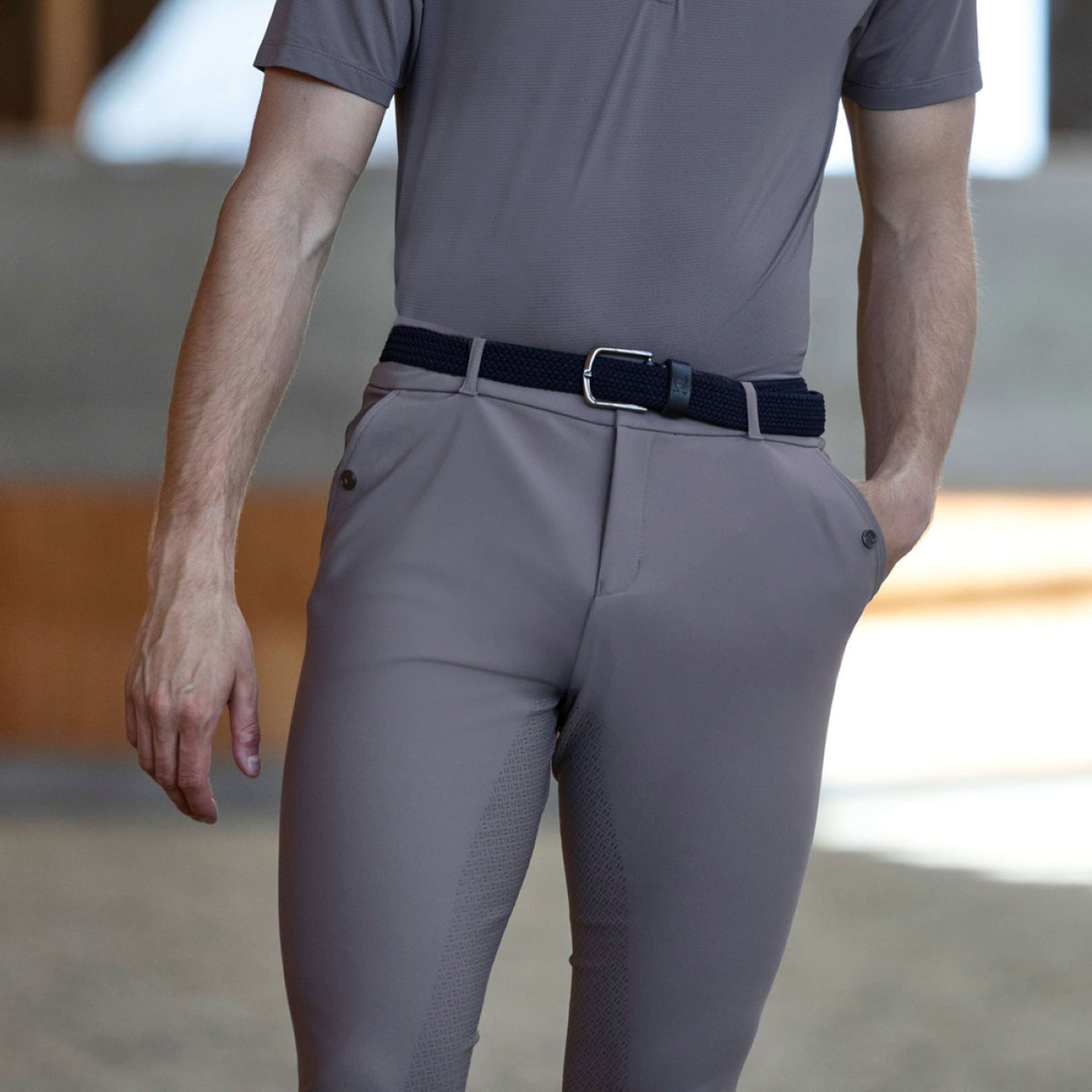 Kingsland Pantalon d'Équitation KLKoa Seamless Full Grip Brown Iron Kingsland Pantalon d'Équitation KLKoa Seamless Full Grip Brown Iron
