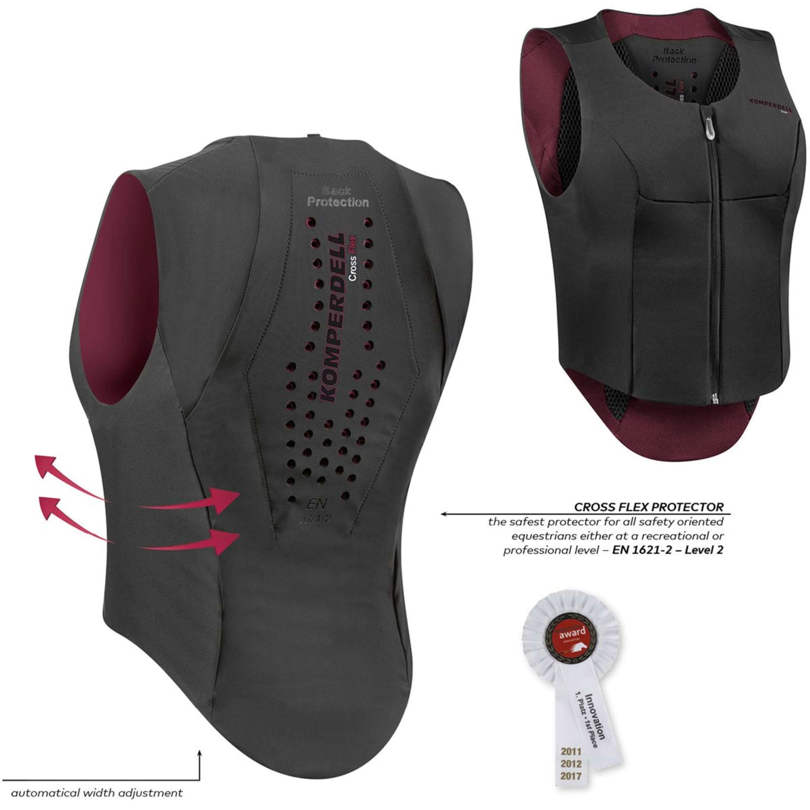 Komperdell Gilet de Protection Flexfit Mince Noir/Bordeaux Komperdell Gilet de Protection Flexfit Mince Noir/Bordeaux
