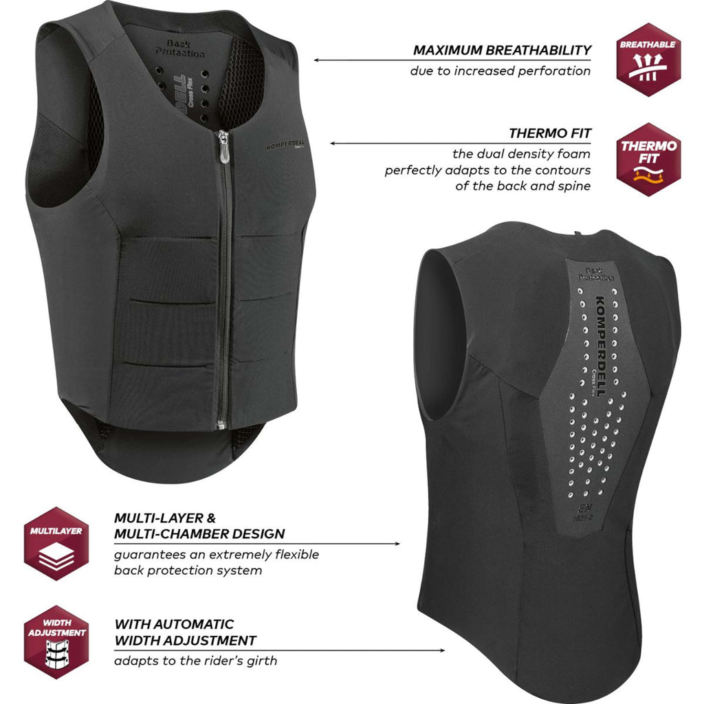 Komperdell Gilet de Protection Flexfit Regular New Noir