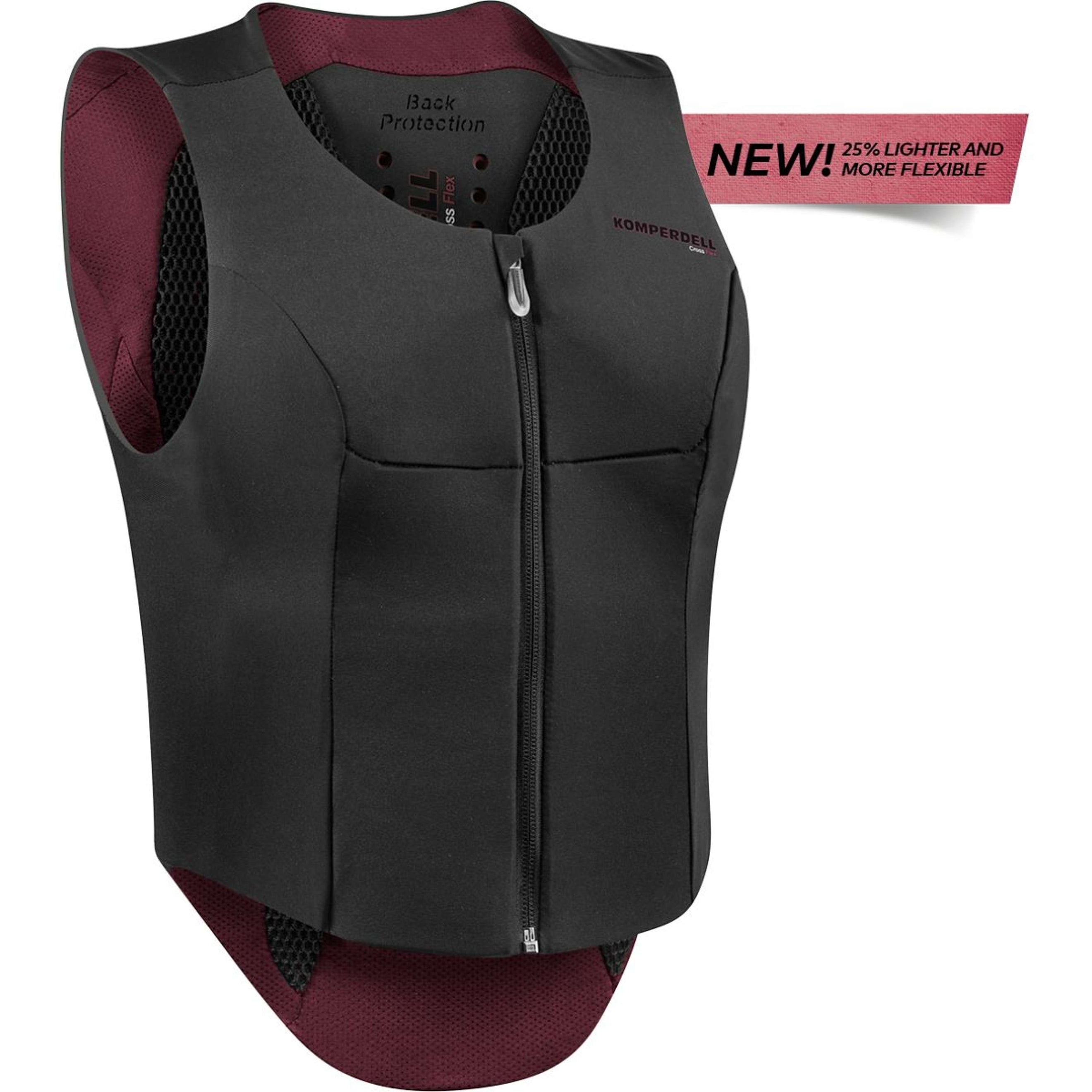Komperdell Gilet de Protection Flexfit Mince Noir/Bordeaux