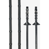 LeMieux Rênes Arika Soft Rubber with Stopper Noir/Argent