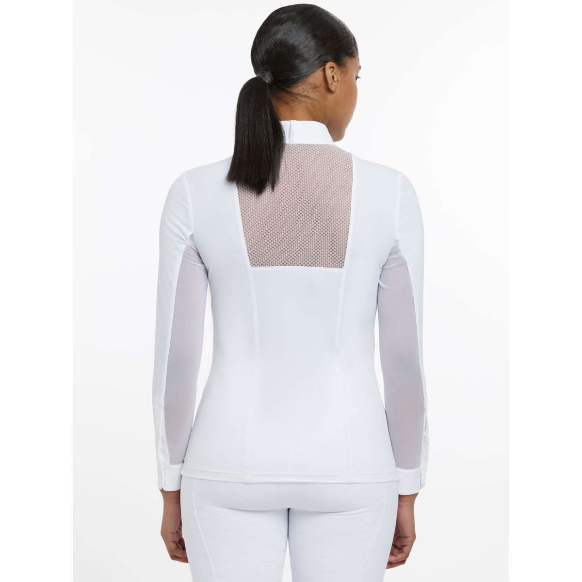 LeMieux T-shirt de Concours Camille Longues Manches Blanc