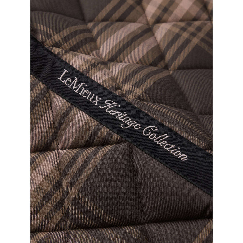 LeMieux Tapis de Selle Heritage Check Square Dressage Cocoa