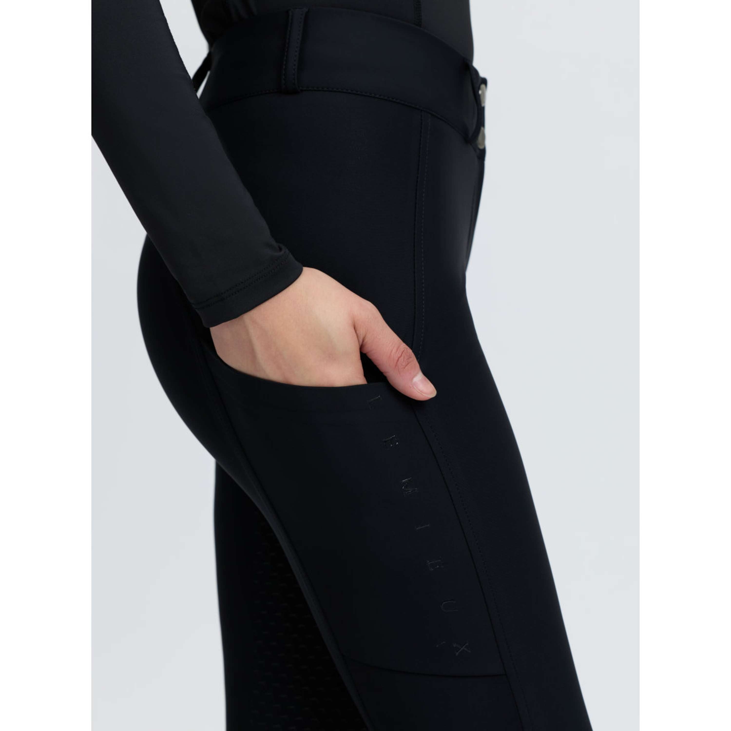 LeMieux Pantalon d'Équitation Stormwear Prise de Genou Noir