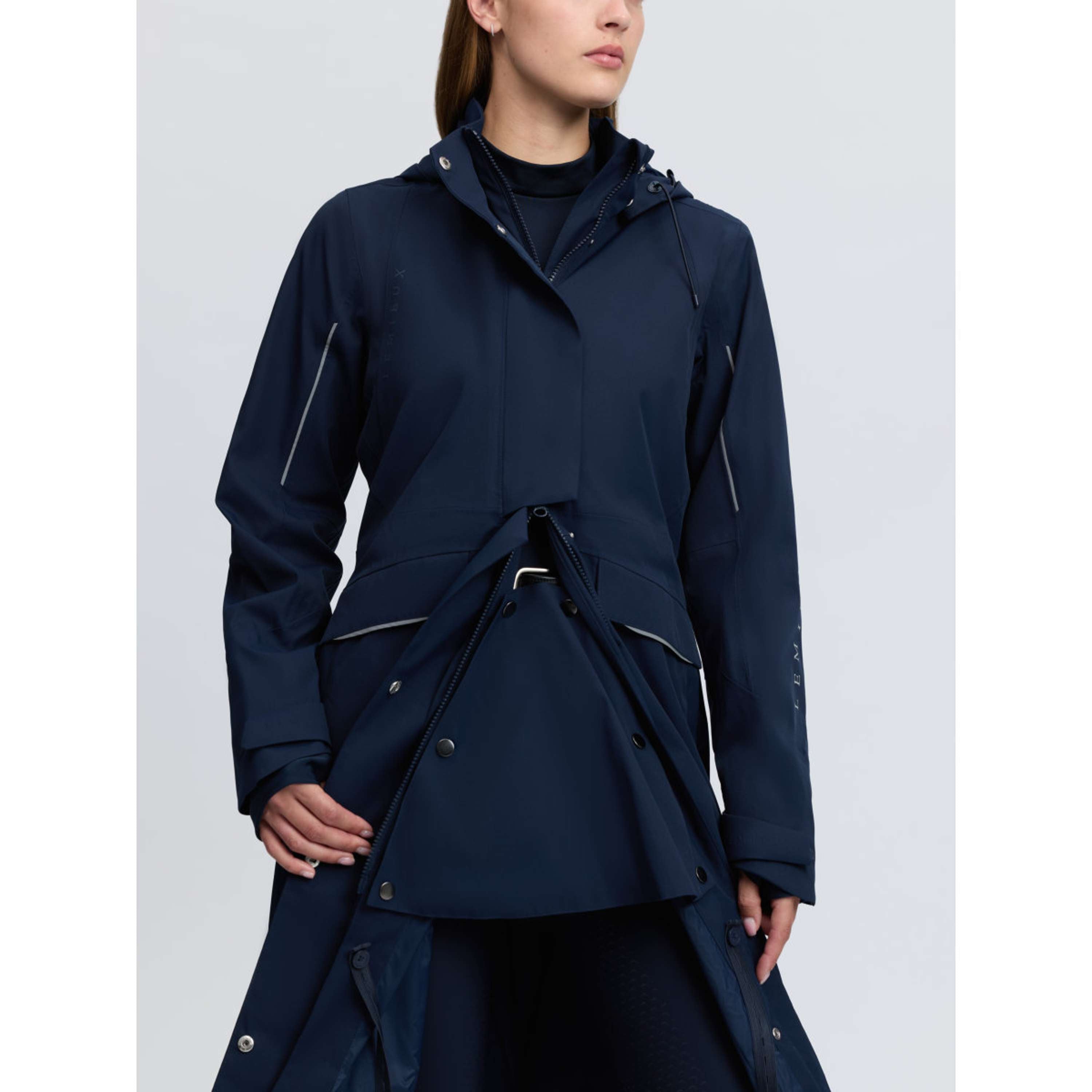 LeMieux Veste Longue Stormwear Performance Riding Marine