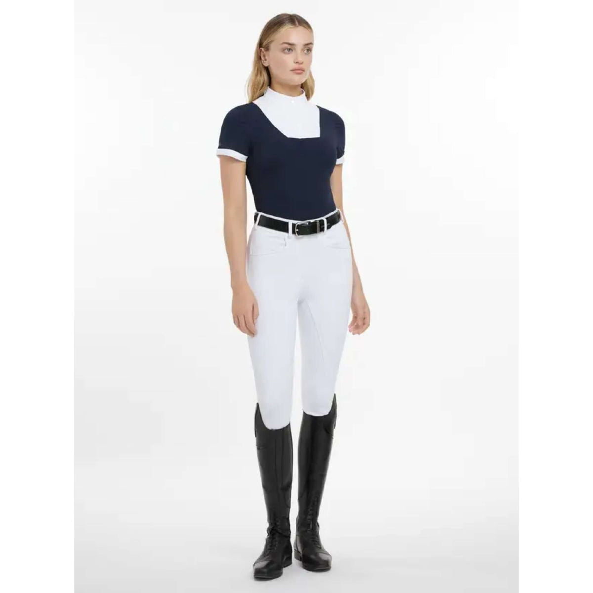 LeMieux T-shirt de Concours Sophia Manches Courtes Marin