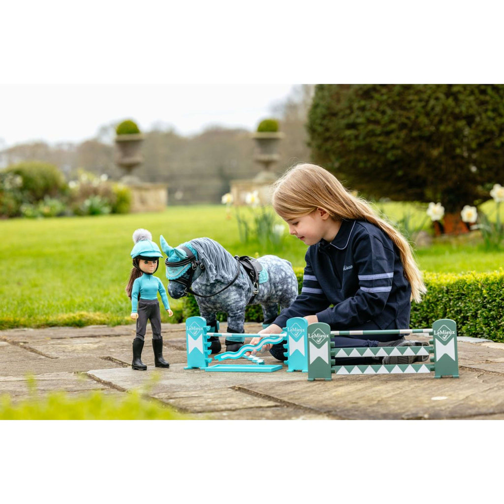 LeMieux Toy Pony Jump Set Azure/Sage/White