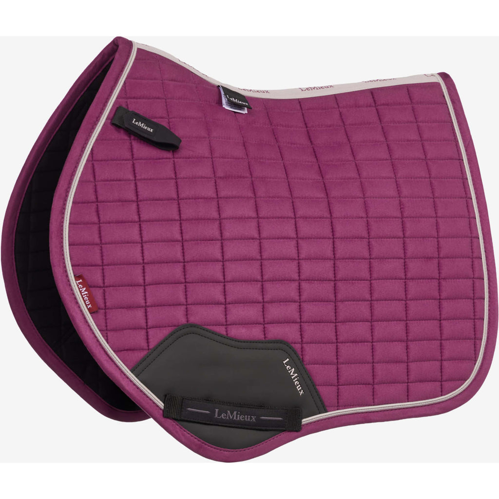 LeMieux Tapis de Selle Suede Close Contact Square de Saut Blackberry