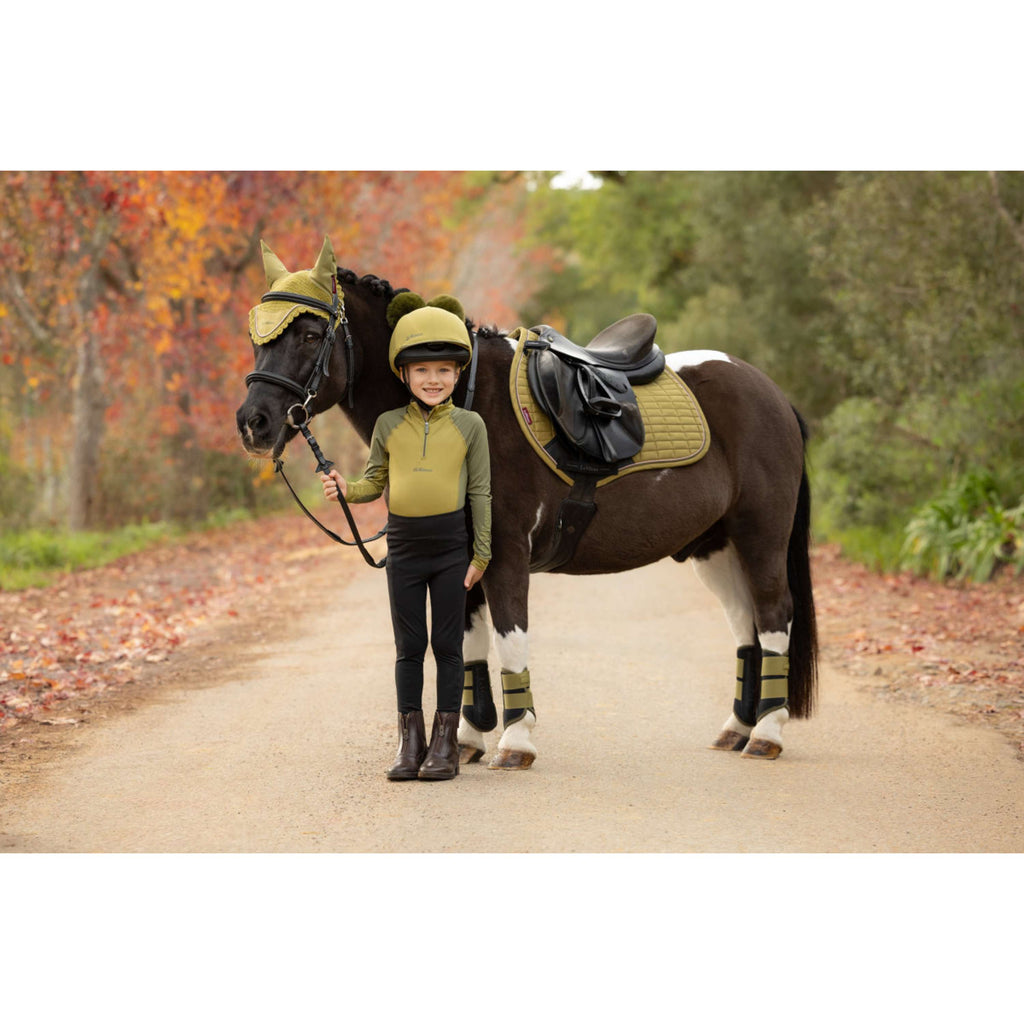 LeMieux Tapis de Selle Suede Close Contact Square de Saut Gooseberry