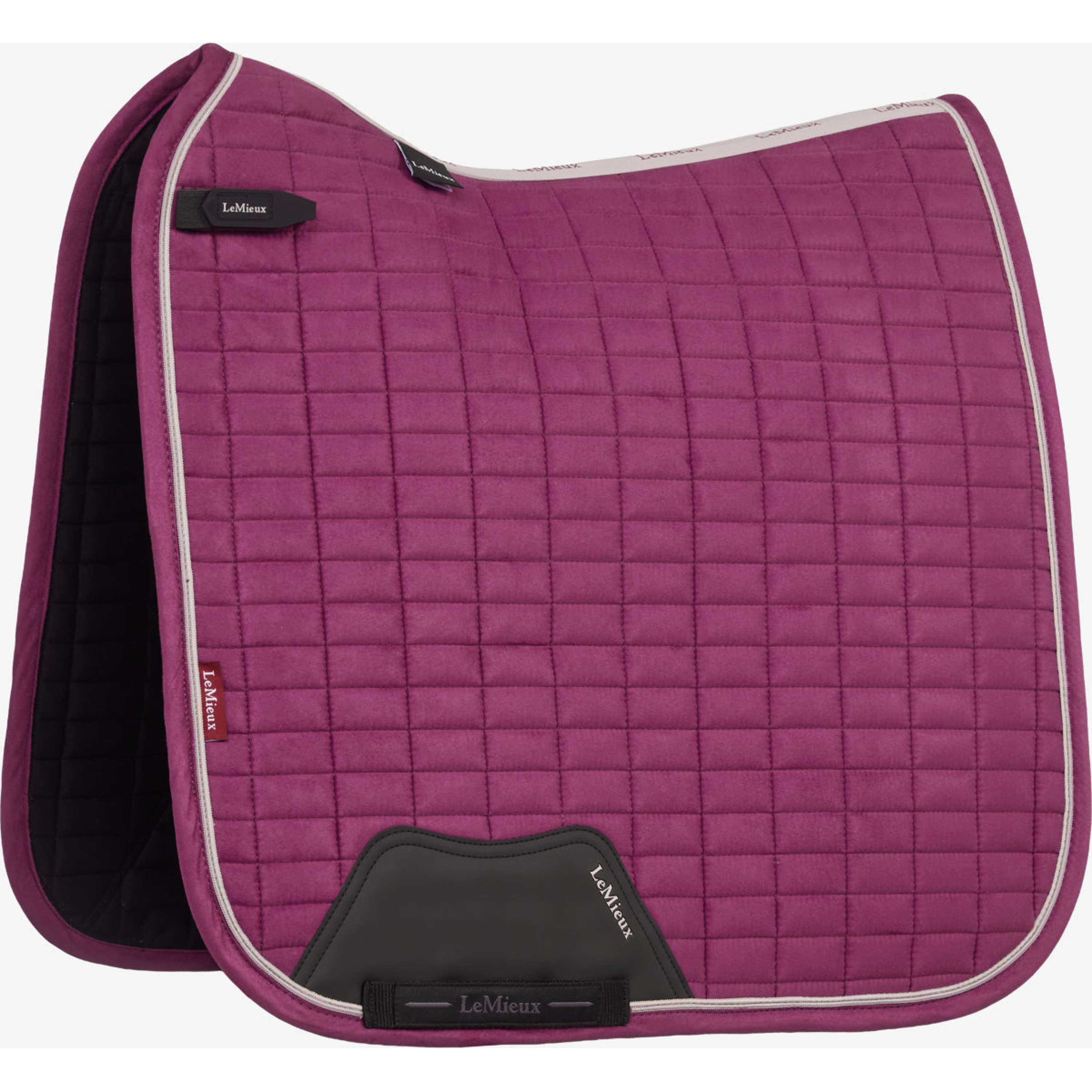 LeMieux Tapis de Selle Suede Square Dressage Blackberry