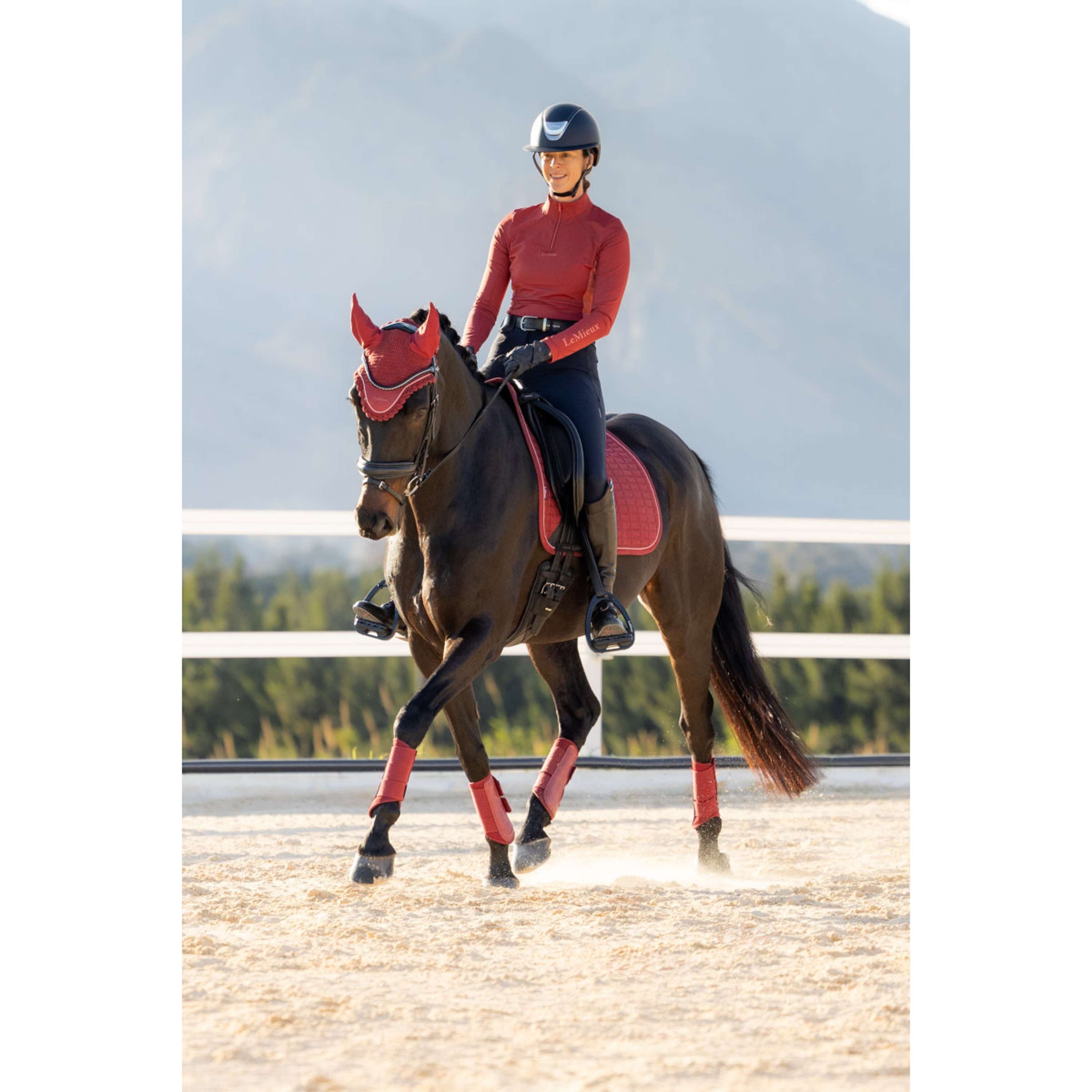 LeMieux Tapis de Selle Suede Square Dressage Russet