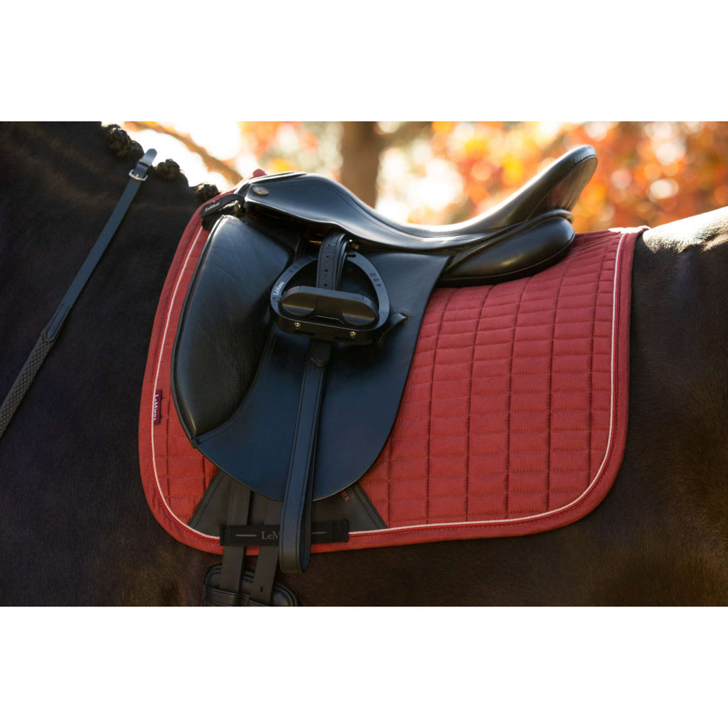 LeMieux Tapis de Selle Suede Square Dressage Russet