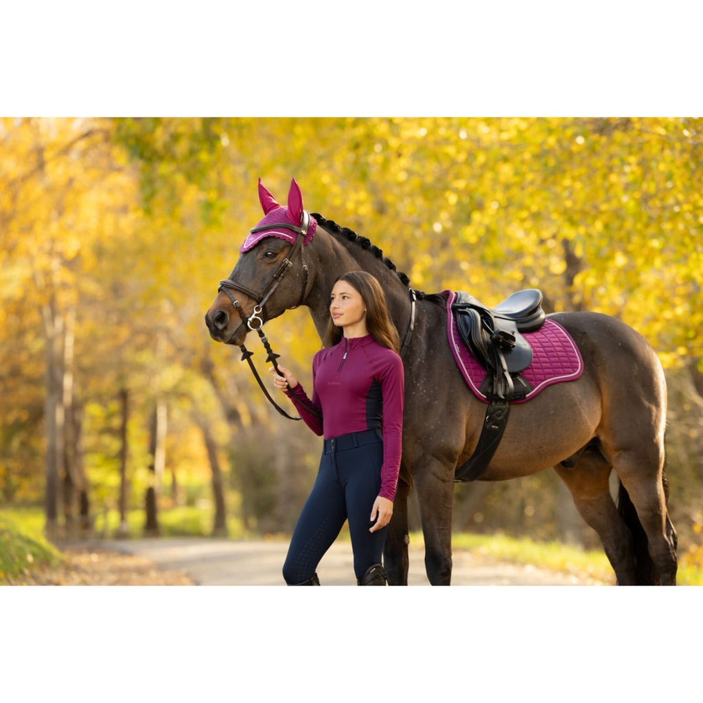 LeMieux Tapis de Selle Suede Square Polyvalence Blackberry