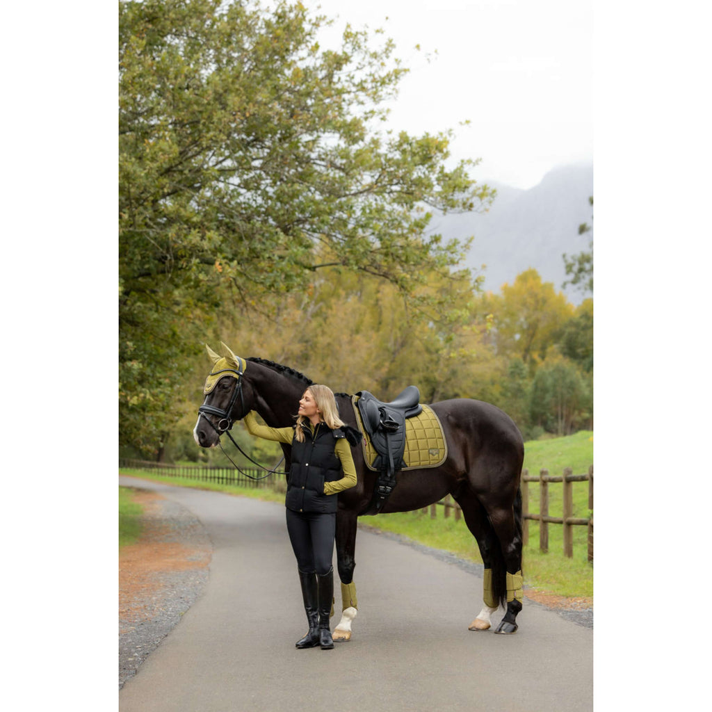 LeMieux Tapis de Selle Loire Classic Square Dressage Gooseberry