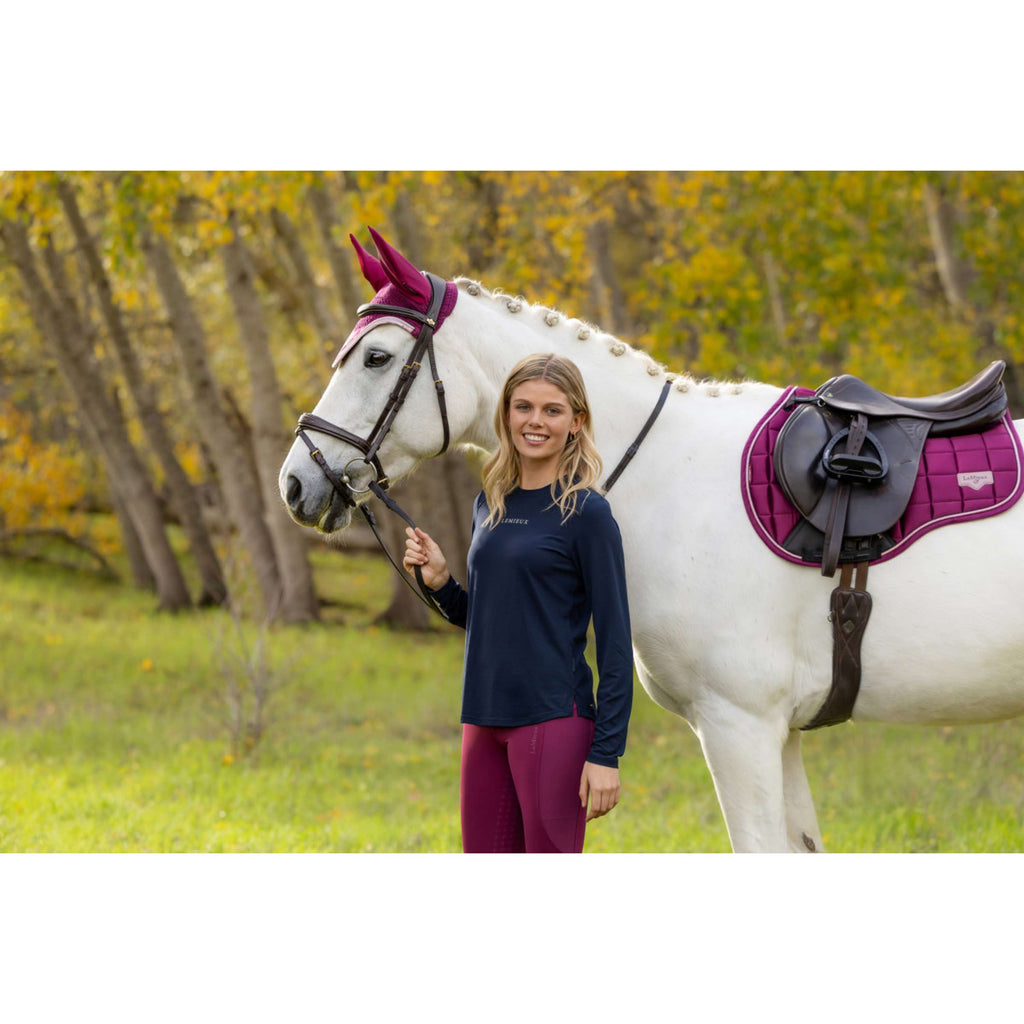 LeMieux Tapis de Selle Loire Classic Square Polyvalence Blackberry