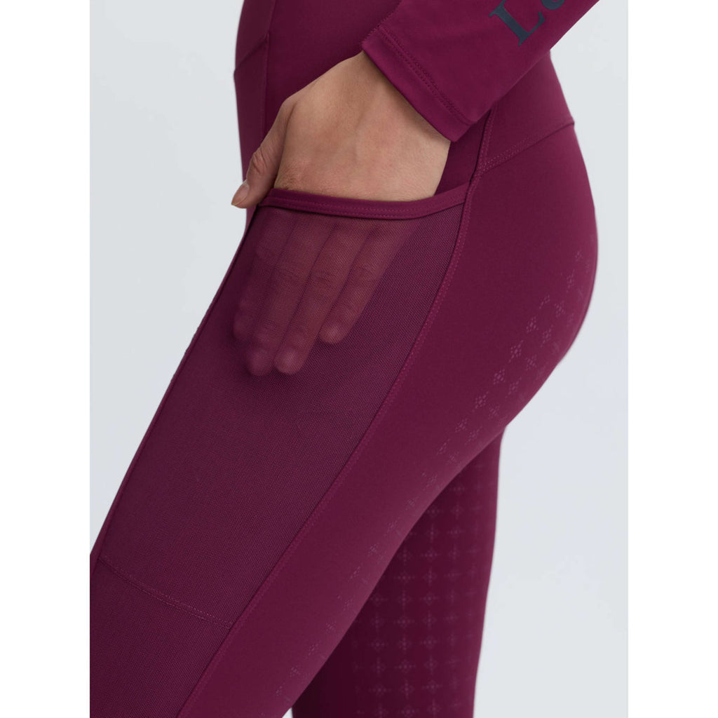 LeMieux Legging d'Équitation Naomi Full Grip Blackberry