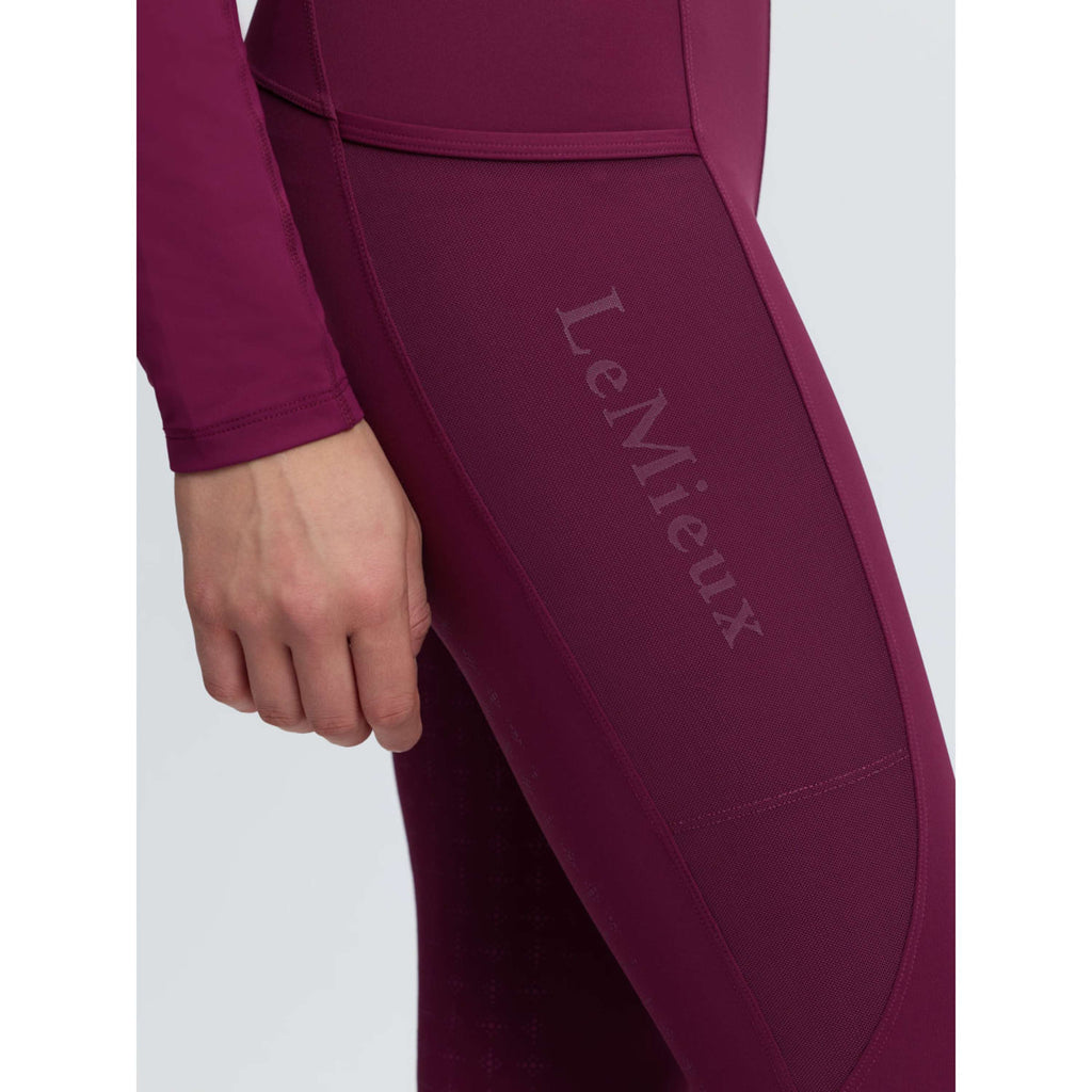 LeMieux Legging d'Équitation Naomi Full Grip Blackberry