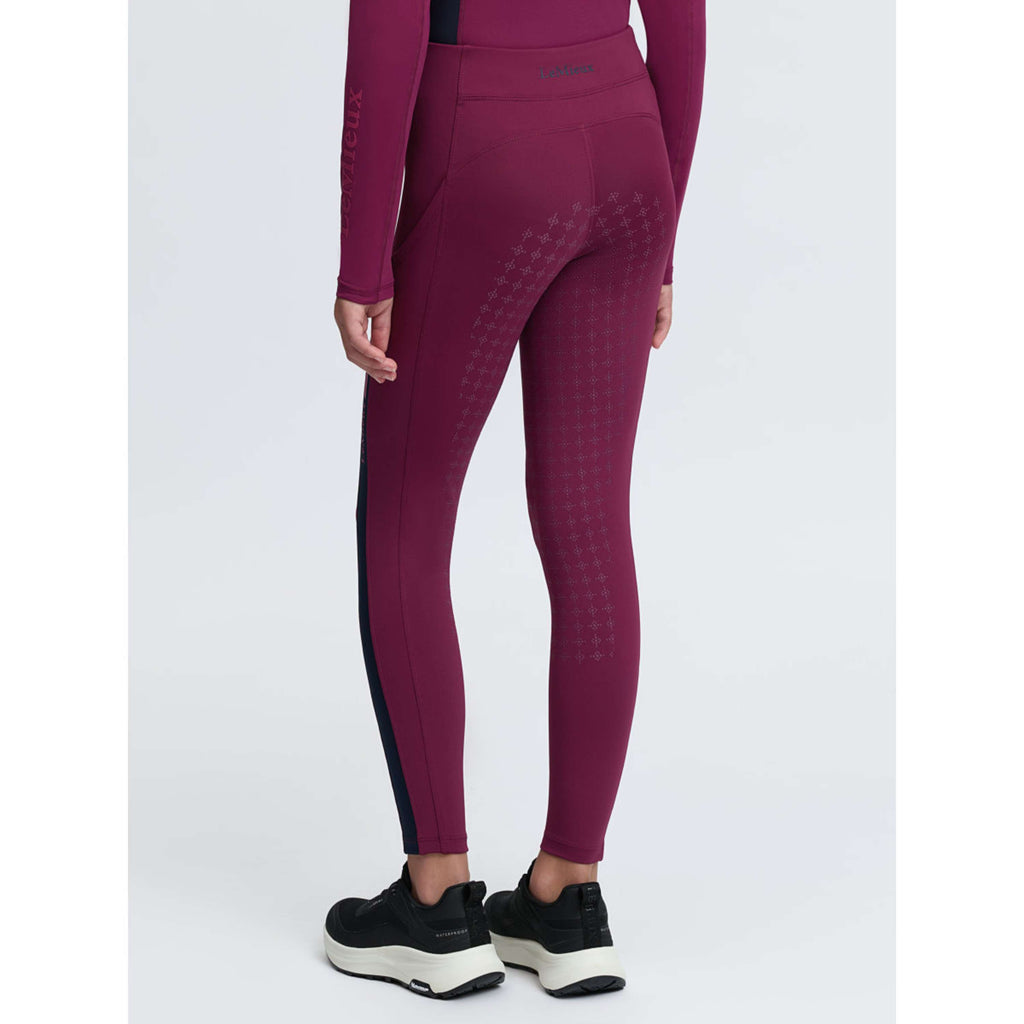 LeMieux Legging d'Équitation Orla Kids Full Grip Blackberry