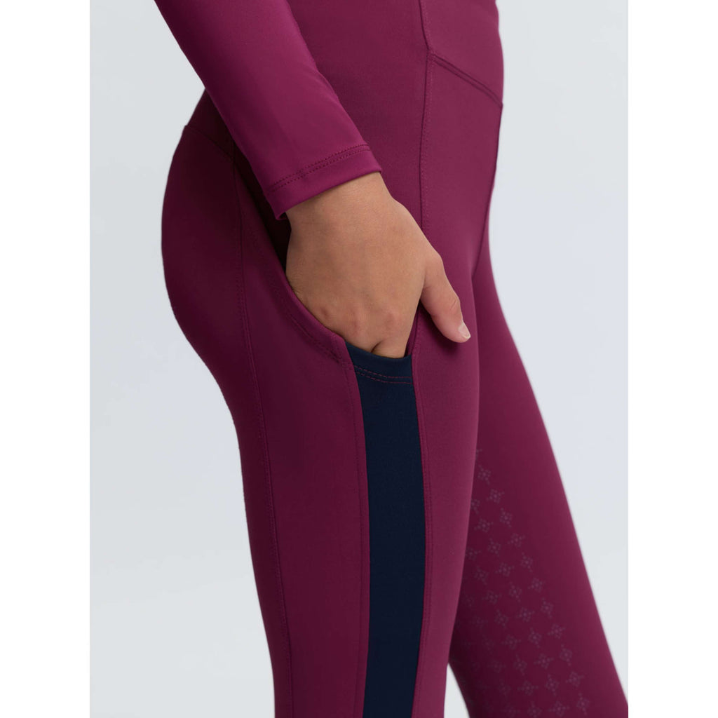 LeMieux Legging d'Équitation Orla Kids Full Grip Blackberry