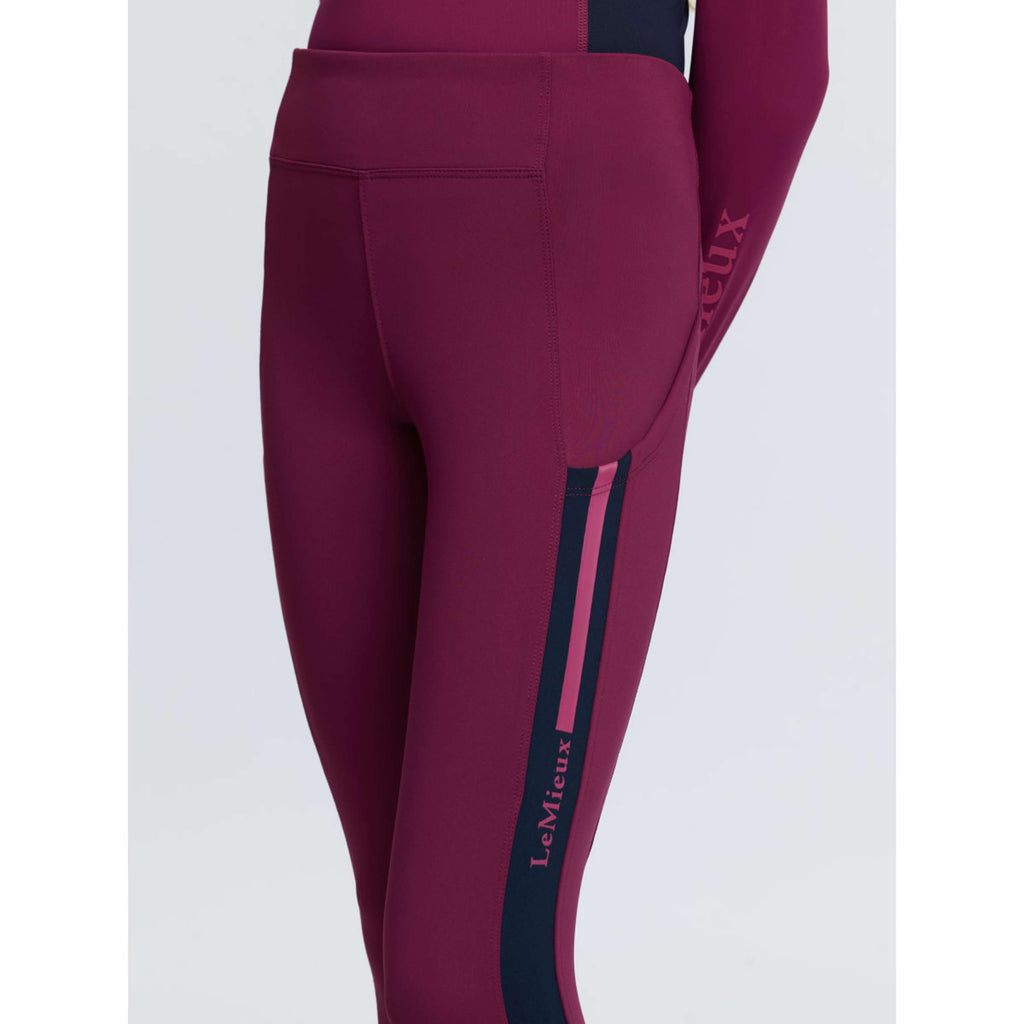 LeMieux Legging d'Équitation Orla Kids Full Grip Blackberry