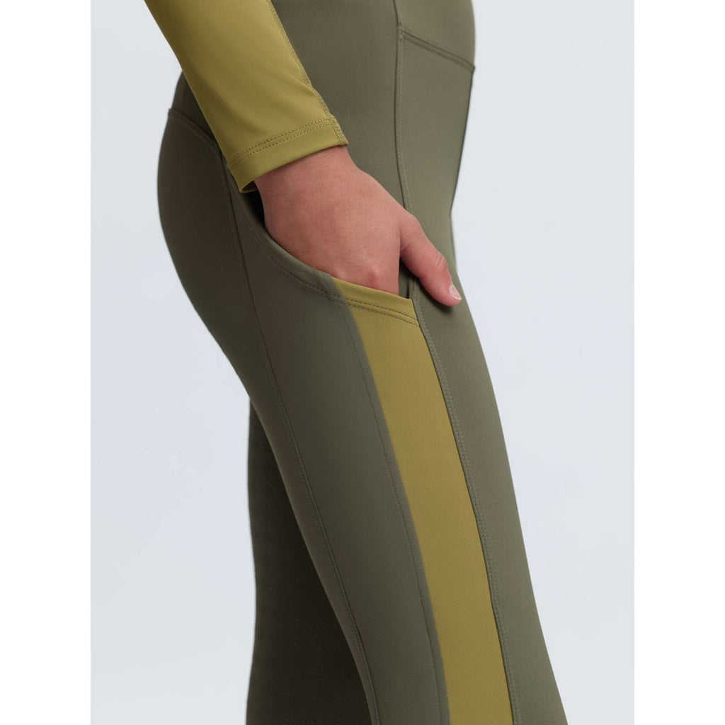 LeMieux Legging d'Équitation Orla Kids Full Grip Willow Green