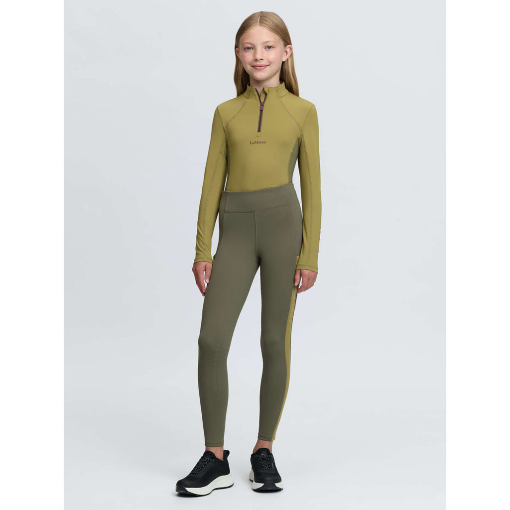 LeMieux Legging d'Équitation Orla Kids Full Grip Willow Green