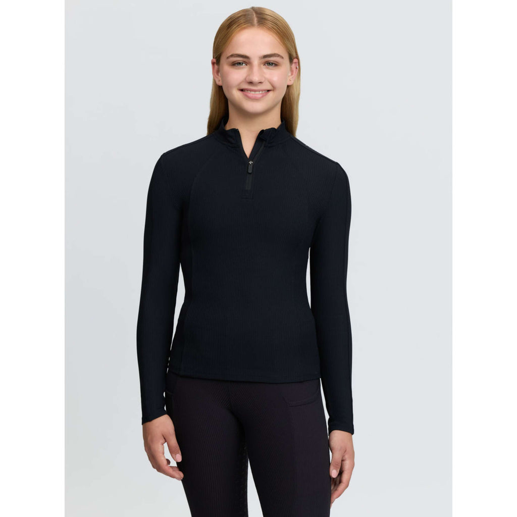LeMieux Baselayer Raye Ribbed Kids Noir