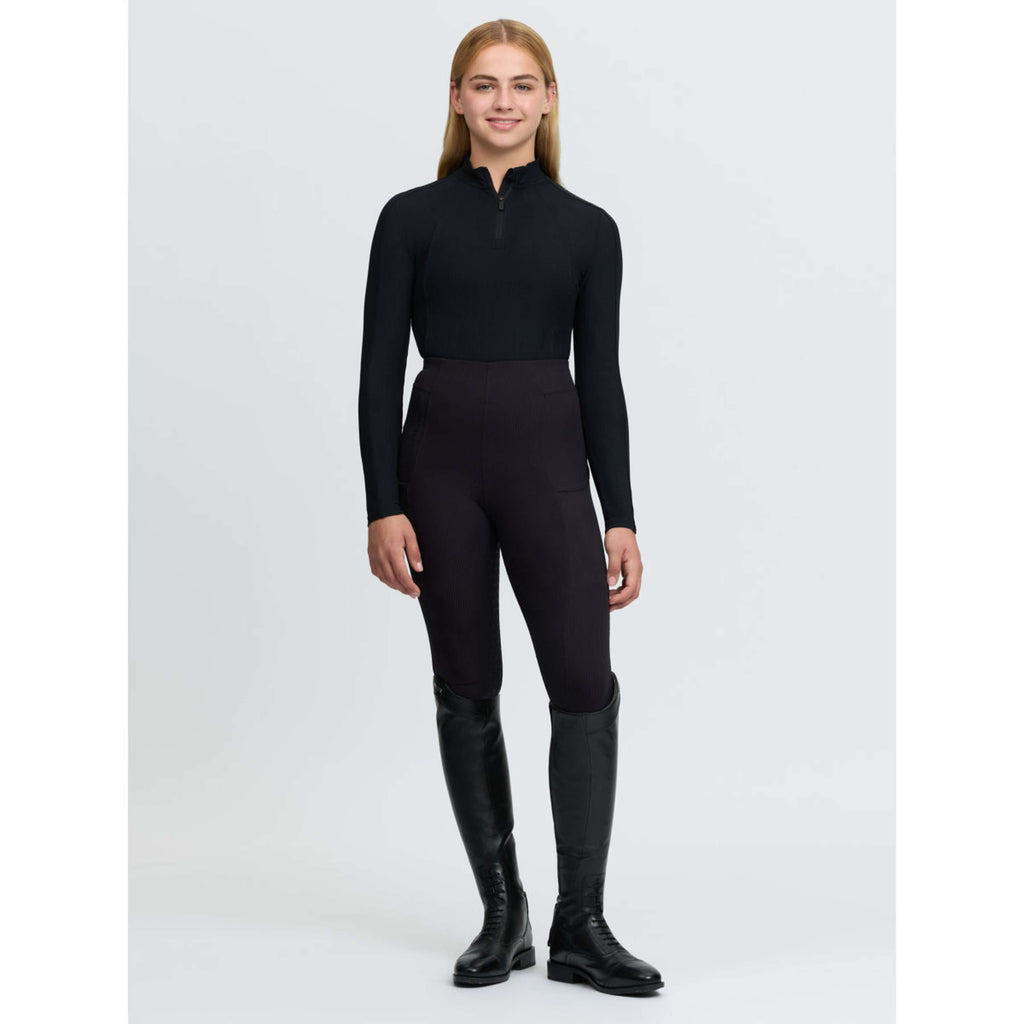 LeMieux Baselayer Raye Ribbed Kids Noir