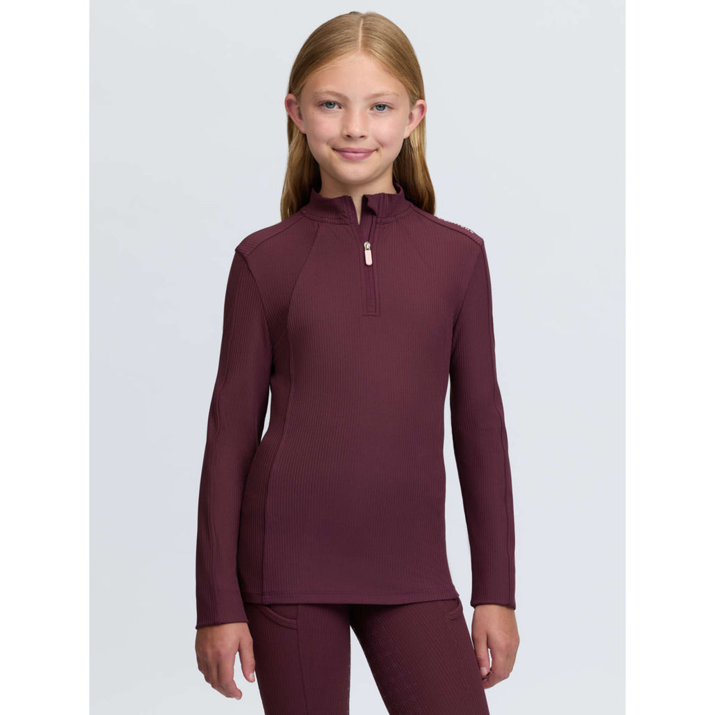 LeMieux Baselayer Raye Ribbed Kids Bramble