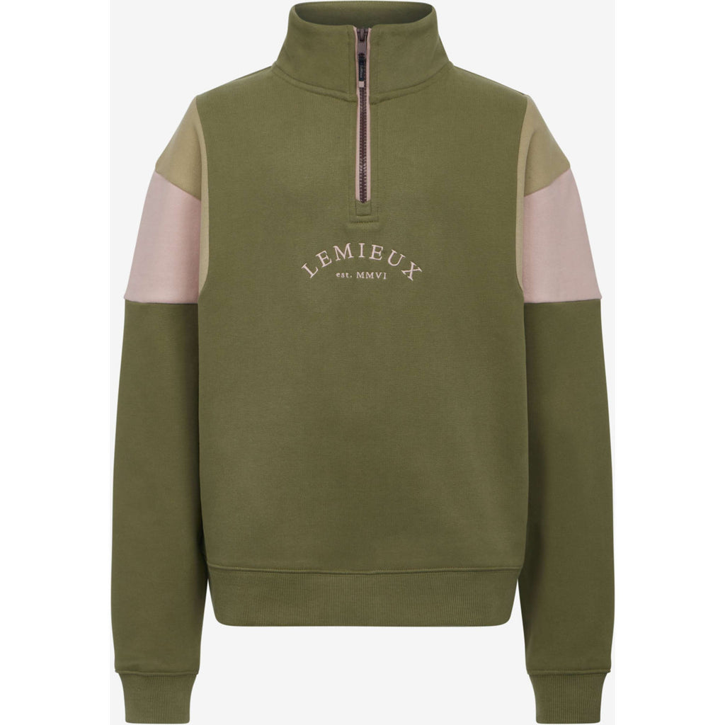 LeMieux Pull Viola Quarter Zip Kids Willow Green