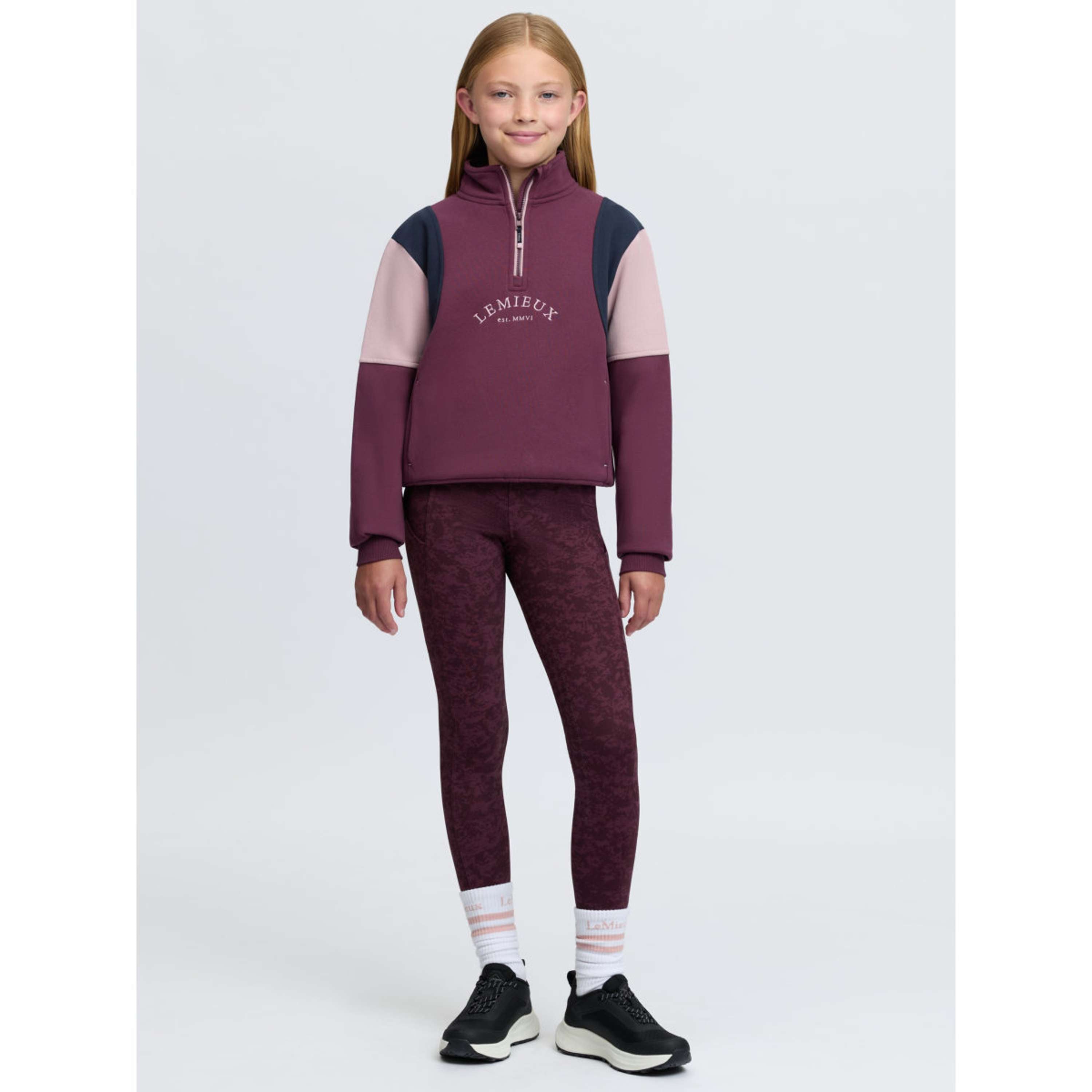 LeMieux Pull Viola Quarter Zip Kids Bramble