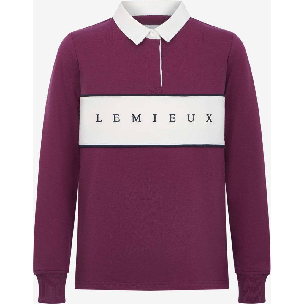 LeMieux Shirt Riley Rugby Kids Longues Manches Blackberry