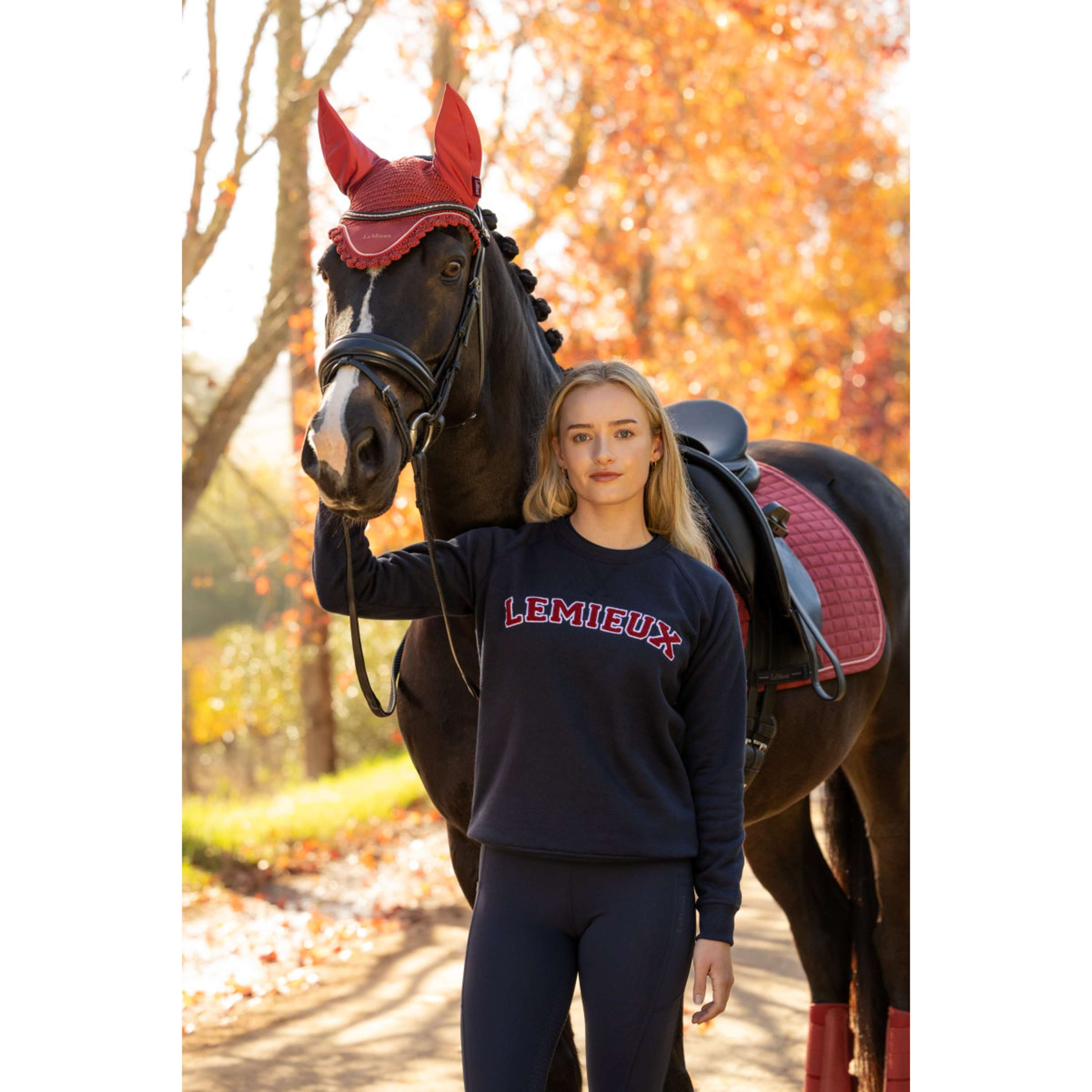LeMieux Pull Vida Varsity Crew Neck Marine