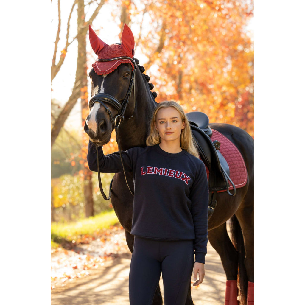 LeMieux Pull Vida Varsity Crew Neck Marine