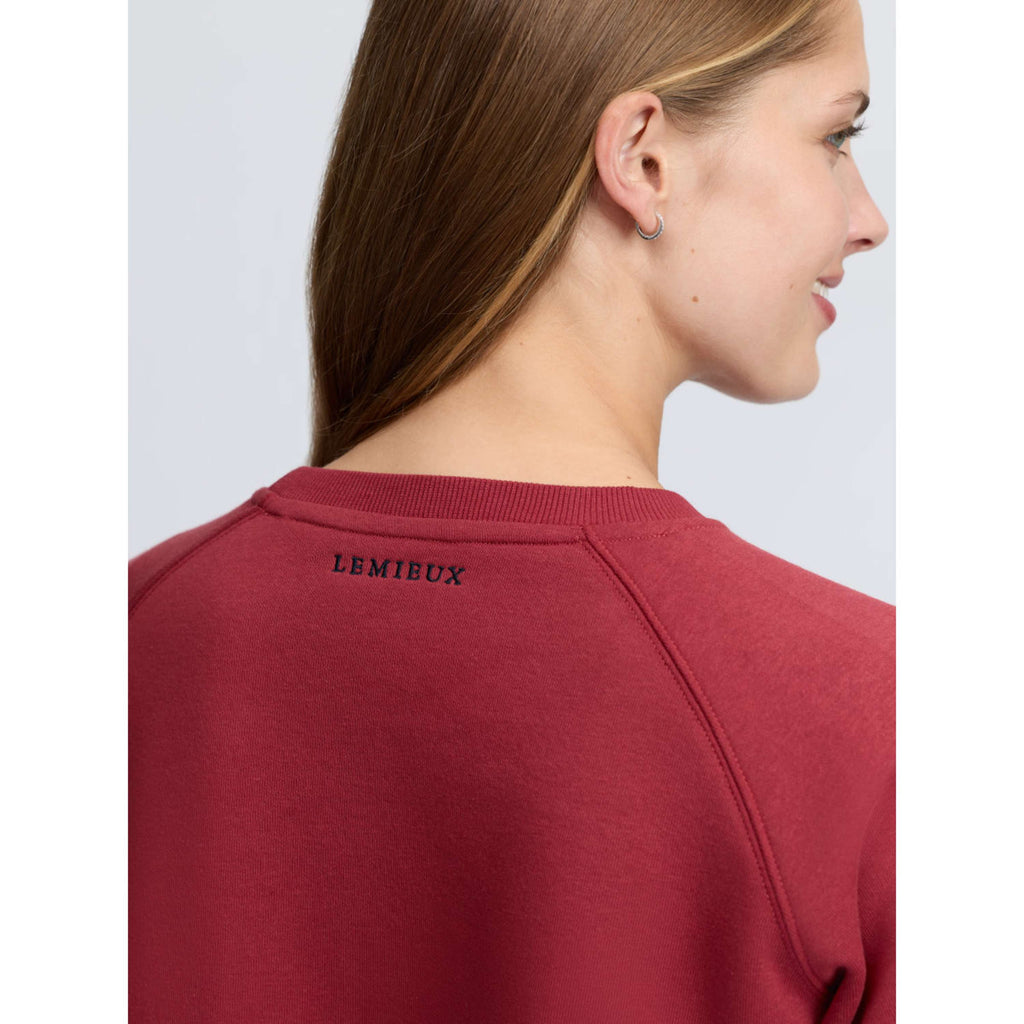 LeMieux Pull Vida Varsity Crew Neck Russet