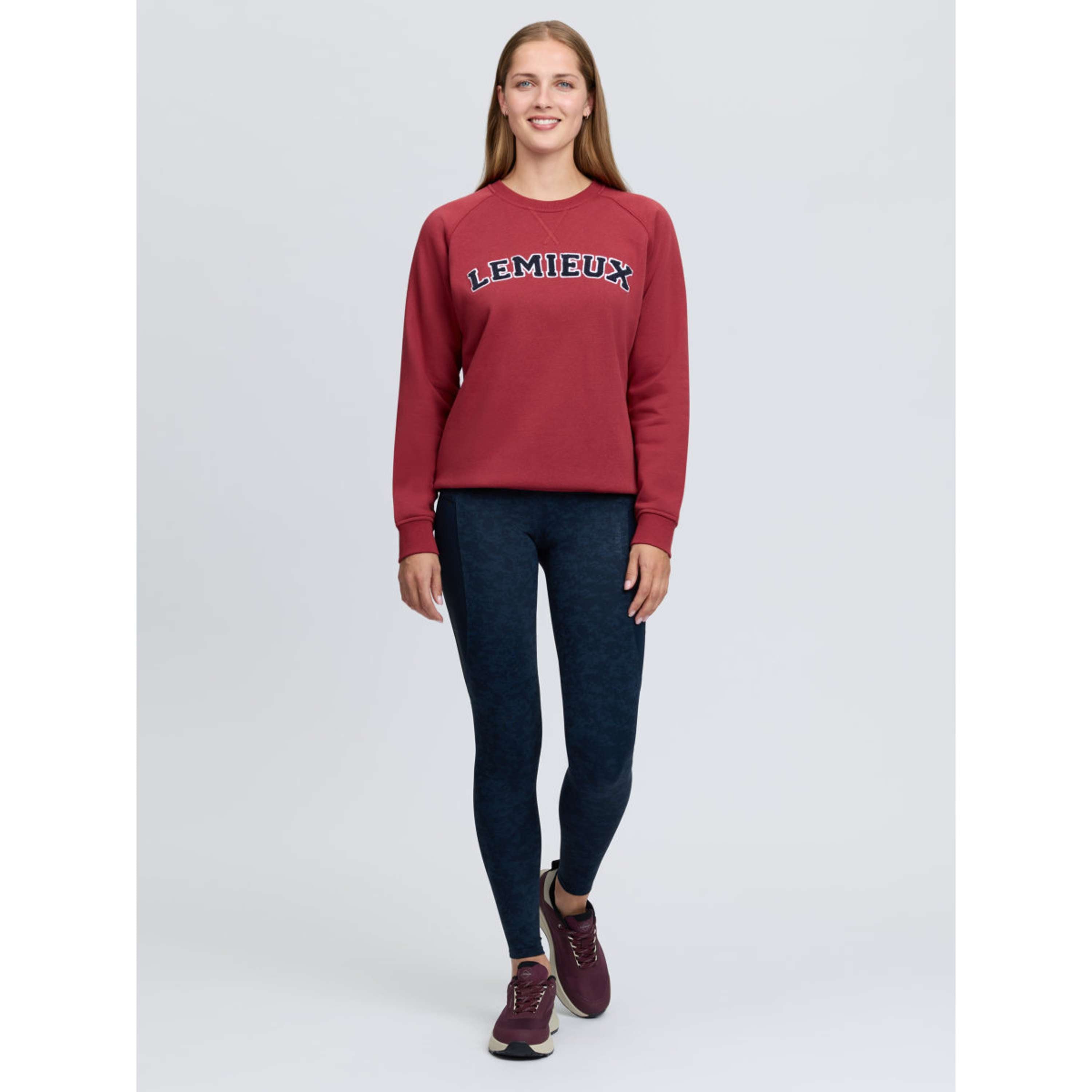 LeMieux Pull Vida Varsity Crew Neck Russet
