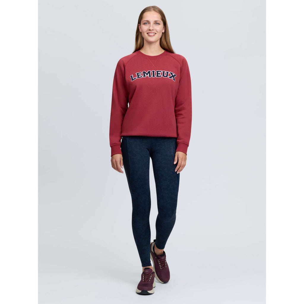 LeMieux Pull Vida Varsity Crew Neck Russet